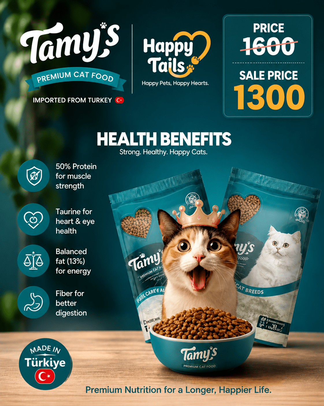 TAMYS CAT FOOD FOR ALL BREEDS